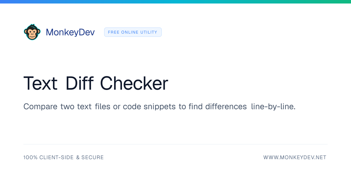 Text Diff Checker Online — MonkeyDev