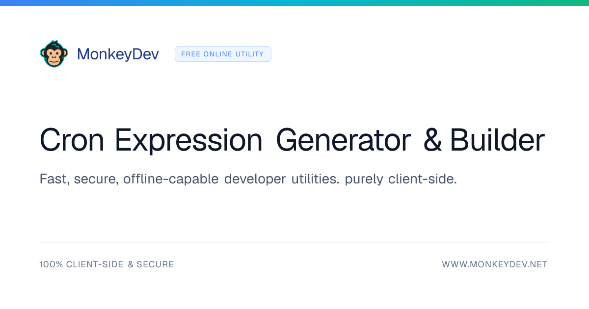 Cron Expression Generator & Builder Online — MonkeyDev