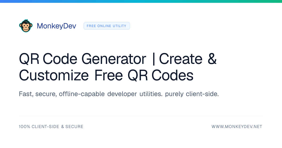 QR Code Generator | Create & Customize Free QR Codes — MonkeyDev
